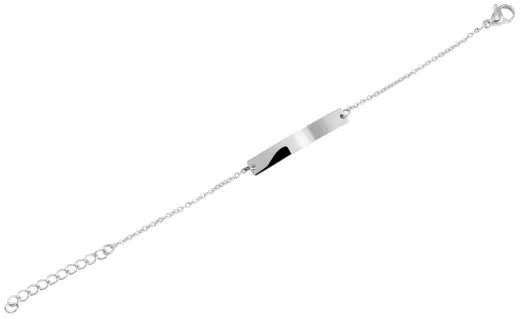 Edelstahl Silber Identband für die Taufe