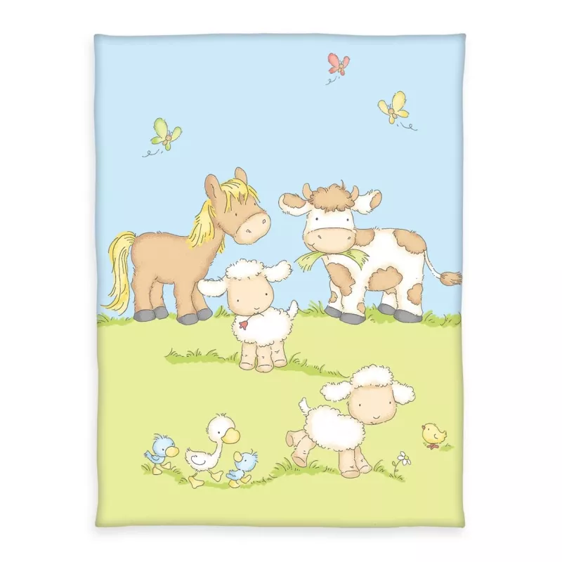 Bauernhoftiere Kuscheldecke