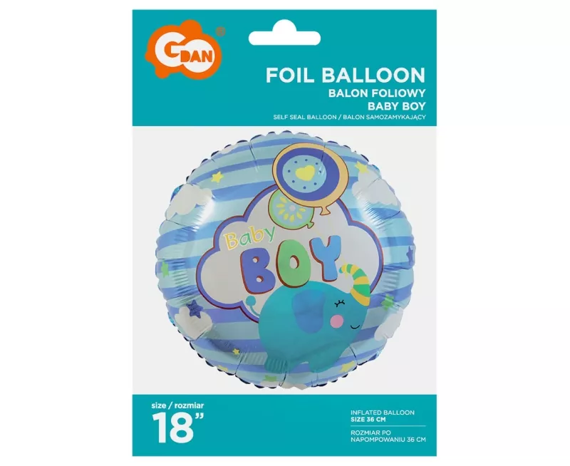 Baby Boy Elephant Foienballon