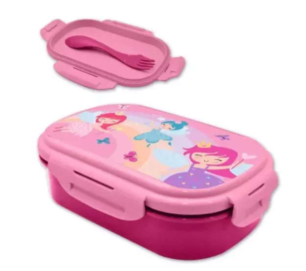 Feenprinzessin Brotdose + Besteck-Set 21 x 14 x 6 cm