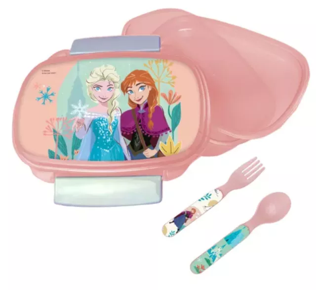 Frozen Brotdose + Besteck-Set 2 Klippverschluß